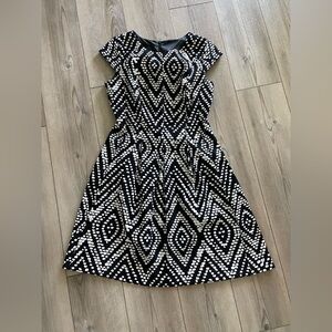 AB Studio Black and White Mini Dress